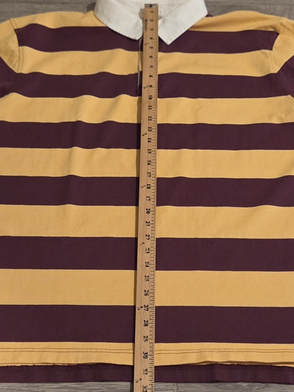 NWOT LL Bean Rugby Jersey - Wedding Crashers Maroon Gold Stripe - Size XXL Tall - Picture 8 of 8